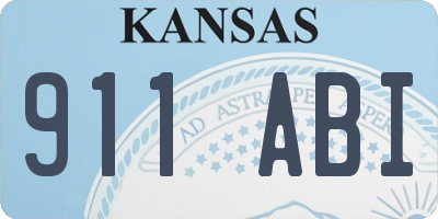 KS license plate 911ABI