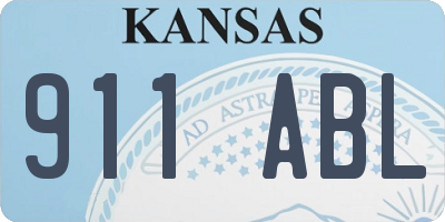 KS license plate 911ABL