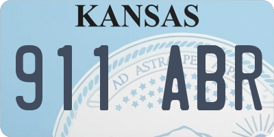 KS license plate 911ABR
