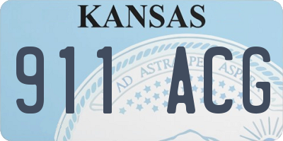 KS license plate 911ACG