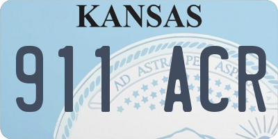 KS license plate 911ACR