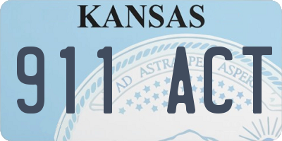 KS license plate 911ACT