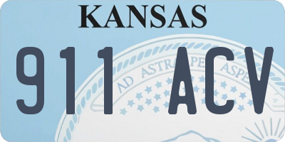 KS license plate 911ACV