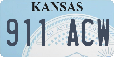 KS license plate 911ACW