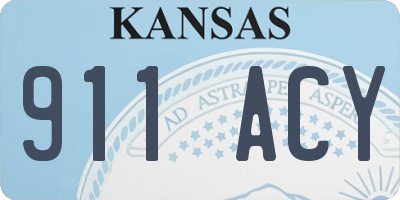 KS license plate 911ACY