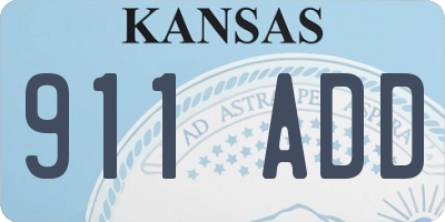 KS license plate 911ADD