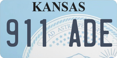 KS license plate 911ADE