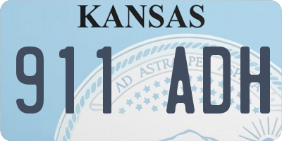 KS license plate 911ADH