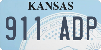 KS license plate 911ADP