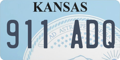 KS license plate 911ADQ