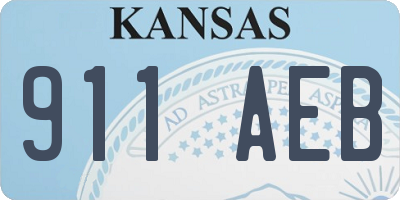 KS license plate 911AEB