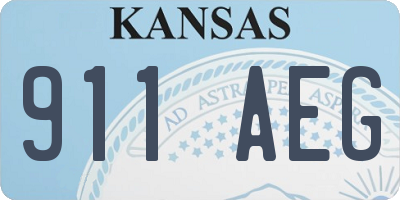 KS license plate 911AEG