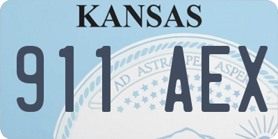 KS license plate 911AEX