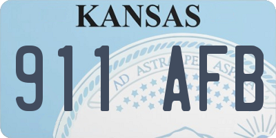 KS license plate 911AFB