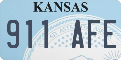 KS license plate 911AFE