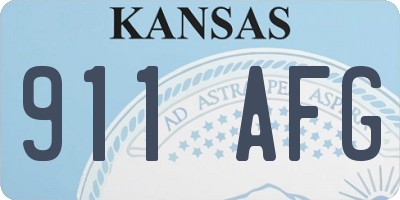 KS license plate 911AFG