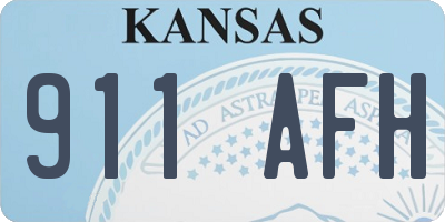 KS license plate 911AFH