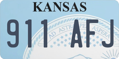KS license plate 911AFJ