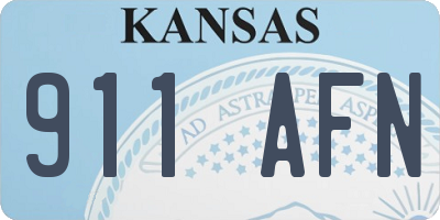 KS license plate 911AFN