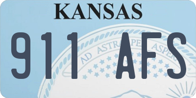 KS license plate 911AFS