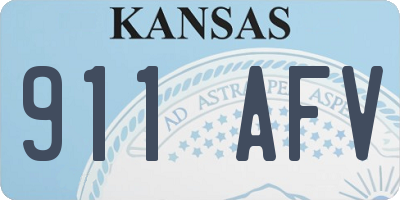 KS license plate 911AFV