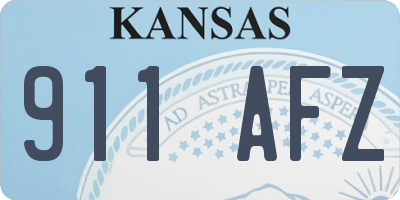 KS license plate 911AFZ