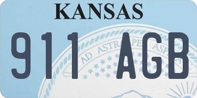 KS license plate 911AGB
