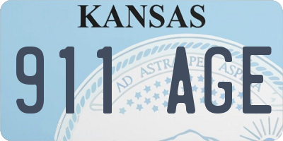KS license plate 911AGE