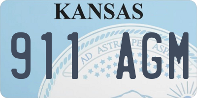 KS license plate 911AGM