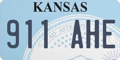 KS license plate 911AHE