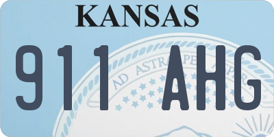 KS license plate 911AHG