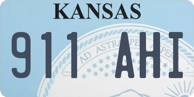 KS license plate 911AHI