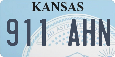 KS license plate 911AHN