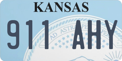 KS license plate 911AHY