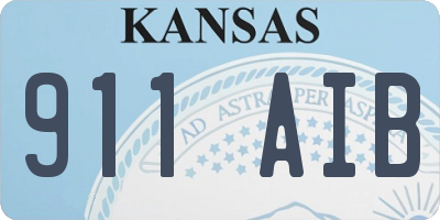 KS license plate 911AIB