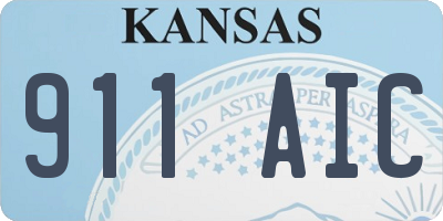 KS license plate 911AIC