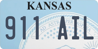 KS license plate 911AIL