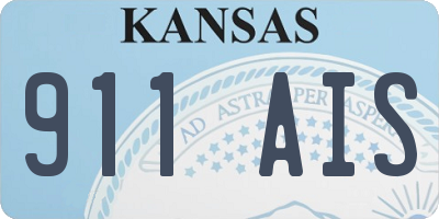 KS license plate 911AIS