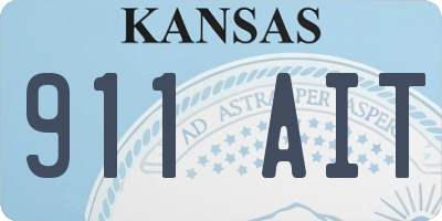 KS license plate 911AIT