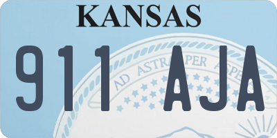 KS license plate 911AJA