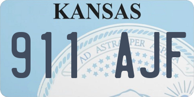 KS license plate 911AJF