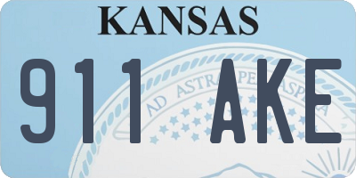 KS license plate 911AKE