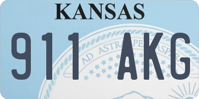 KS license plate 911AKG