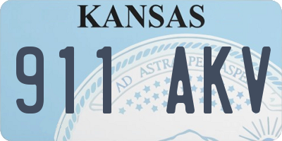 KS license plate 911AKV