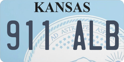 KS license plate 911ALB