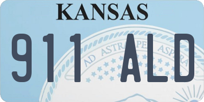 KS license plate 911ALD