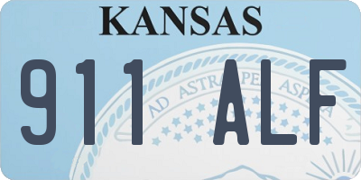 KS license plate 911ALF