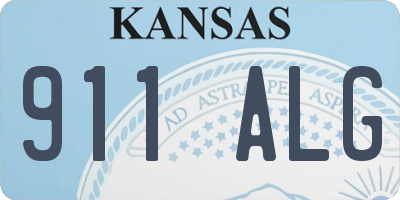 KS license plate 911ALG