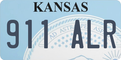 KS license plate 911ALR