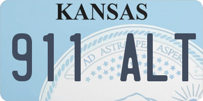 KS license plate 911ALT